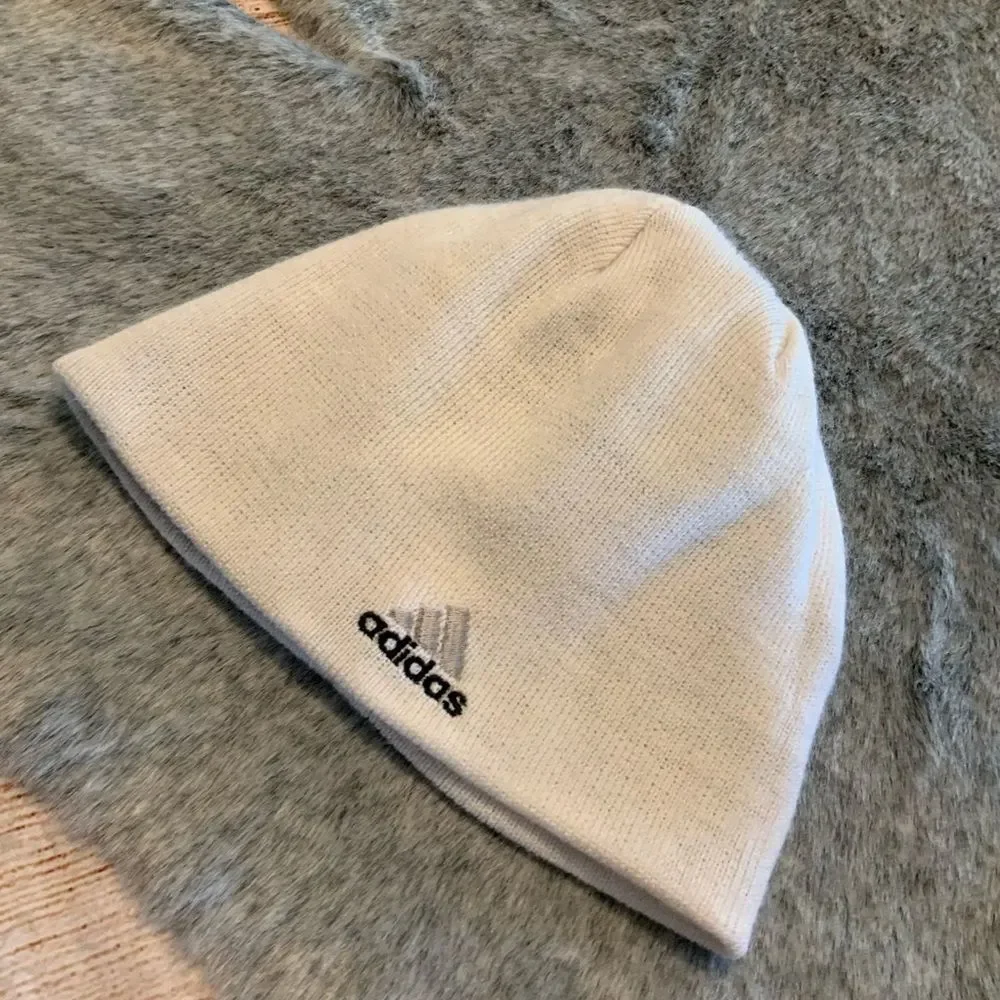 Adidas Baby/Toddler Reversible Black & White Knit Beanie